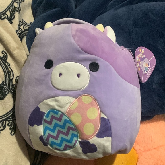 Bubba the cow squishmallow Easter basket brand new! - Picture 1 of 5